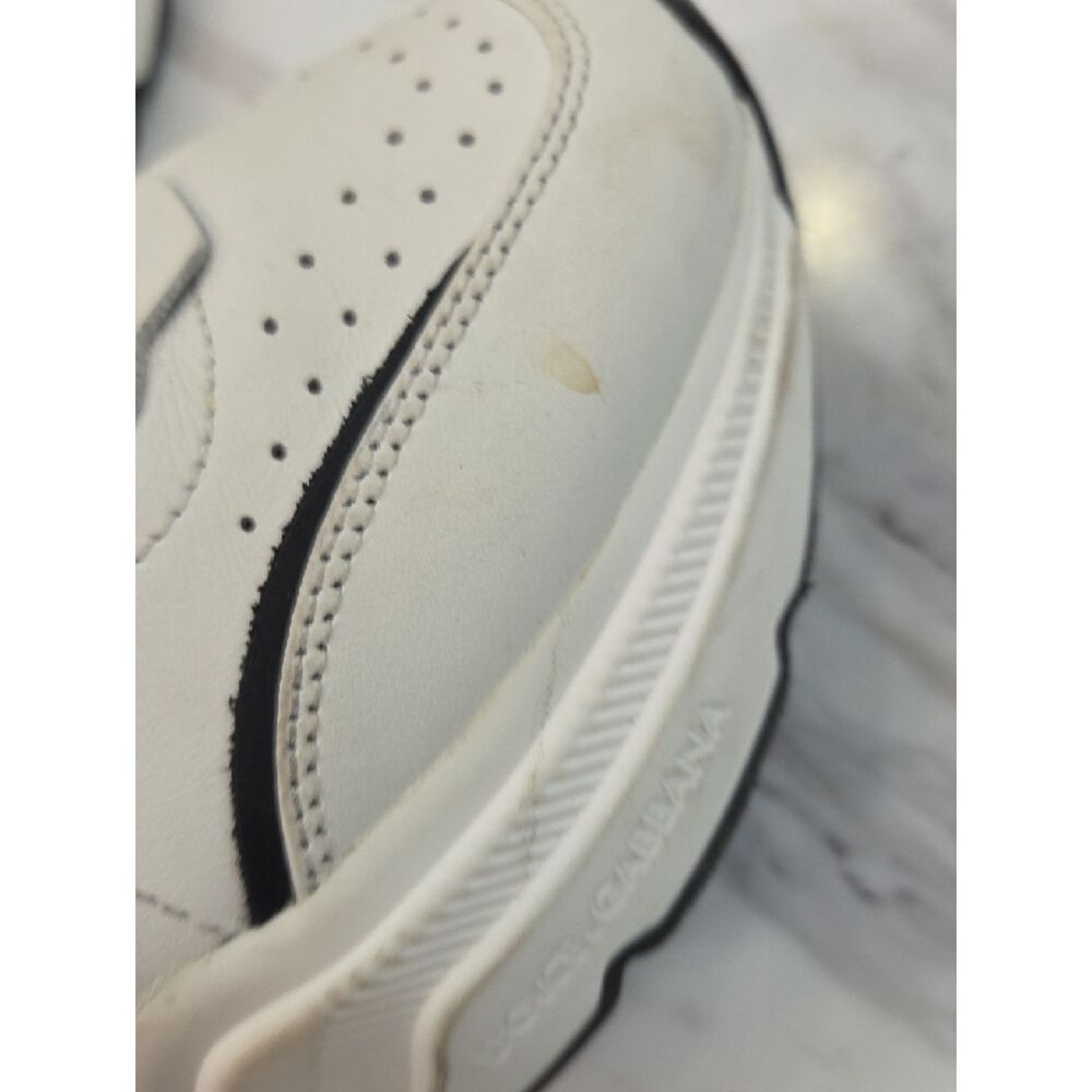 Dolce & Gabbana White and Black Platform Sneakers - Picture 7 of 16